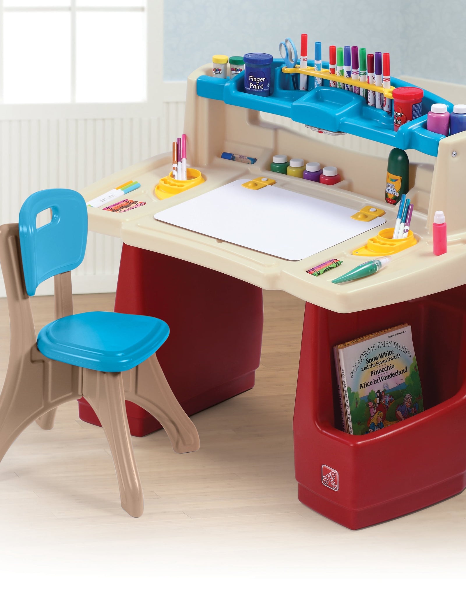 Deluxe Art Master Desk Plastic Kids Activity Center and Table