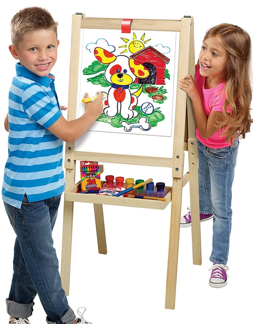 Load image into Gallery viewer, 37&quot;- 43&quot; Double-Sided Wood Children&#39;S Art Easel, Child Ages 4 and Up
