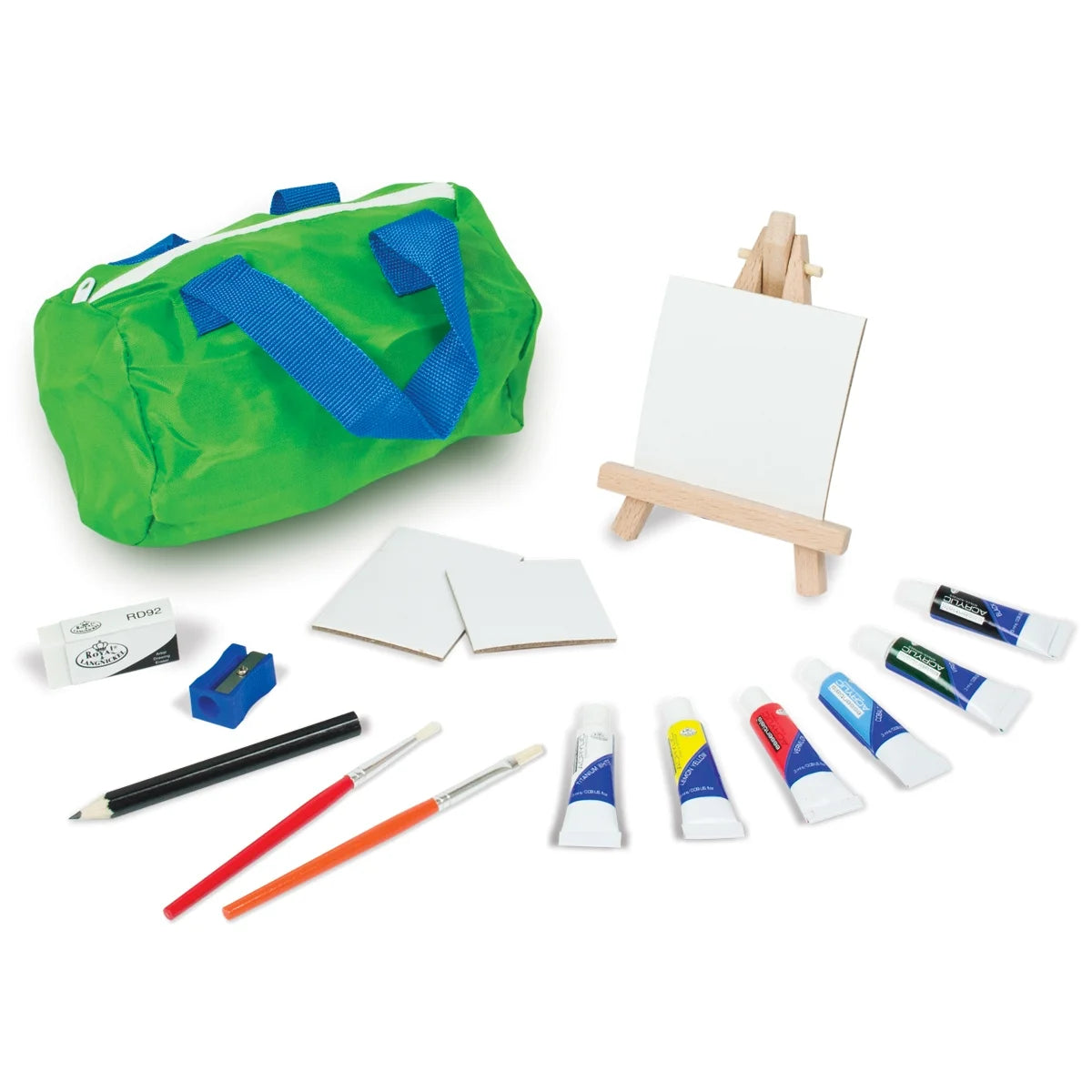 RSET-MS101 | Mini Acrylic Painting 16Pc Easel Art Set