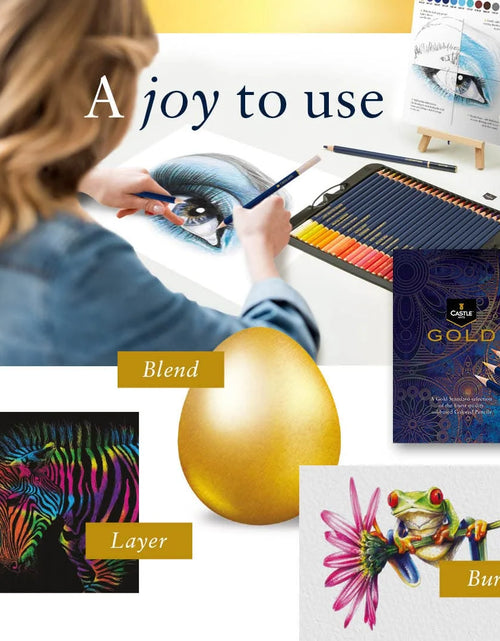 Load image into Gallery viewer, Gold Standard 72 Colored Pencils Tin Set
