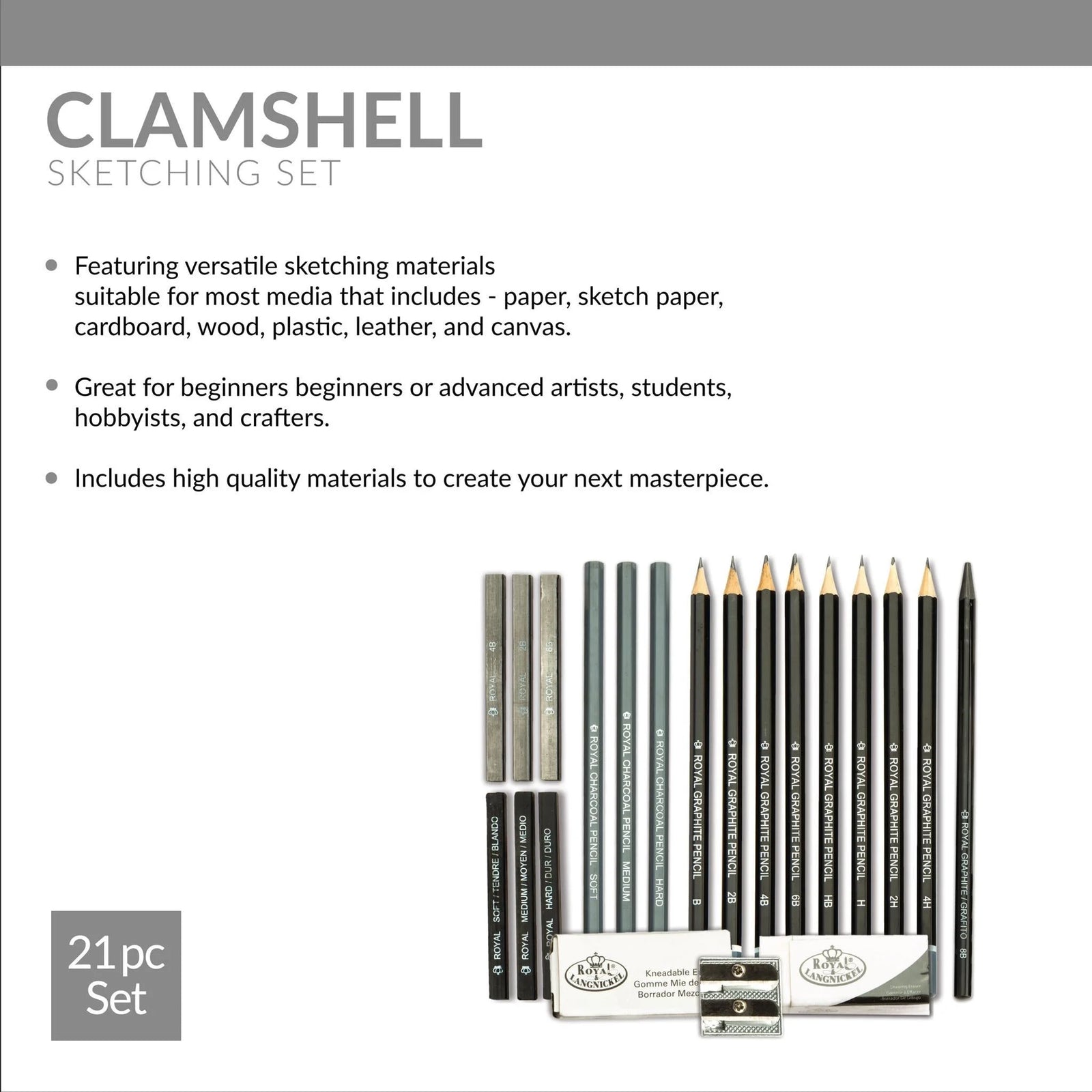 RART-200 | Essentials™ 21Pc Sketching Pencil Art Set