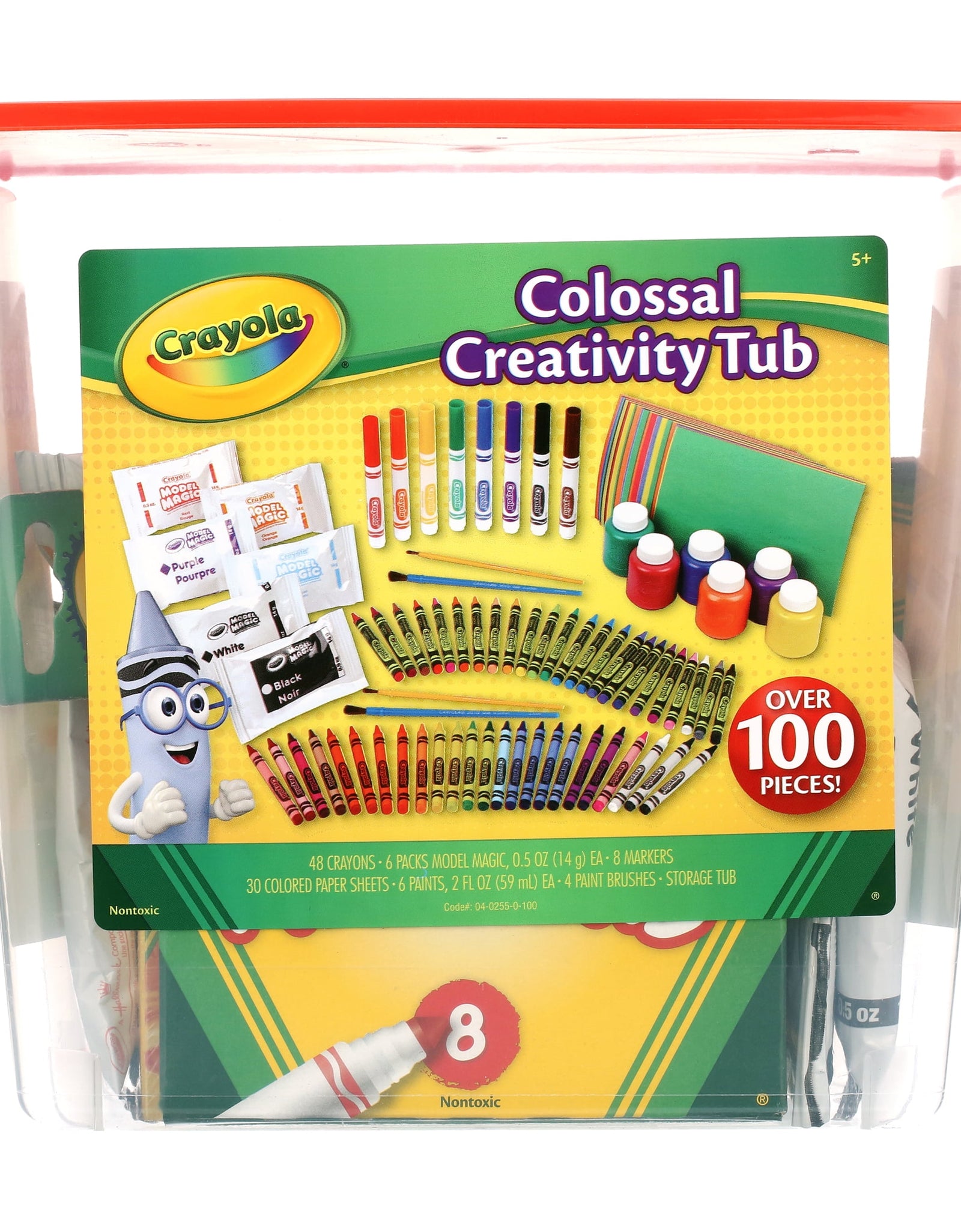 Creativity Tub, Art Set, 102 Pcs, Holiday Gift for Kids, Holiday Arts & Craft Supplies, Creative Toys