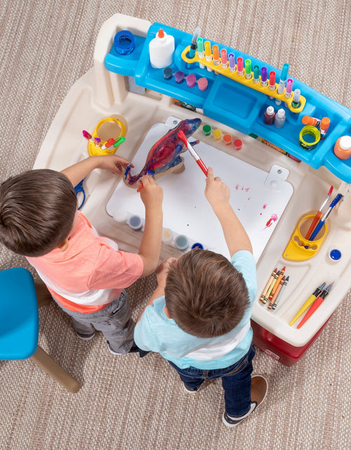 Load image into Gallery viewer, Deluxe Art Master Desk Plastic Kids Activity Center and Table
