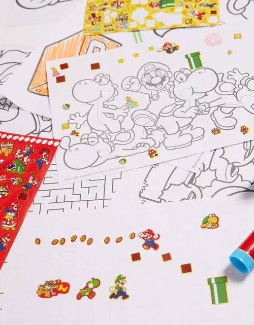 Load image into Gallery viewer, Super Mario Kids Art Kit with Carrying Tin Gel Pens Markers Stickers 500
