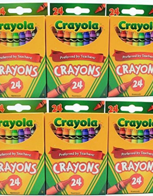 Load image into Gallery viewer, 24 Count Box of Crayons Non-Toxic Color Coloring School Supplies (6 Packs)
