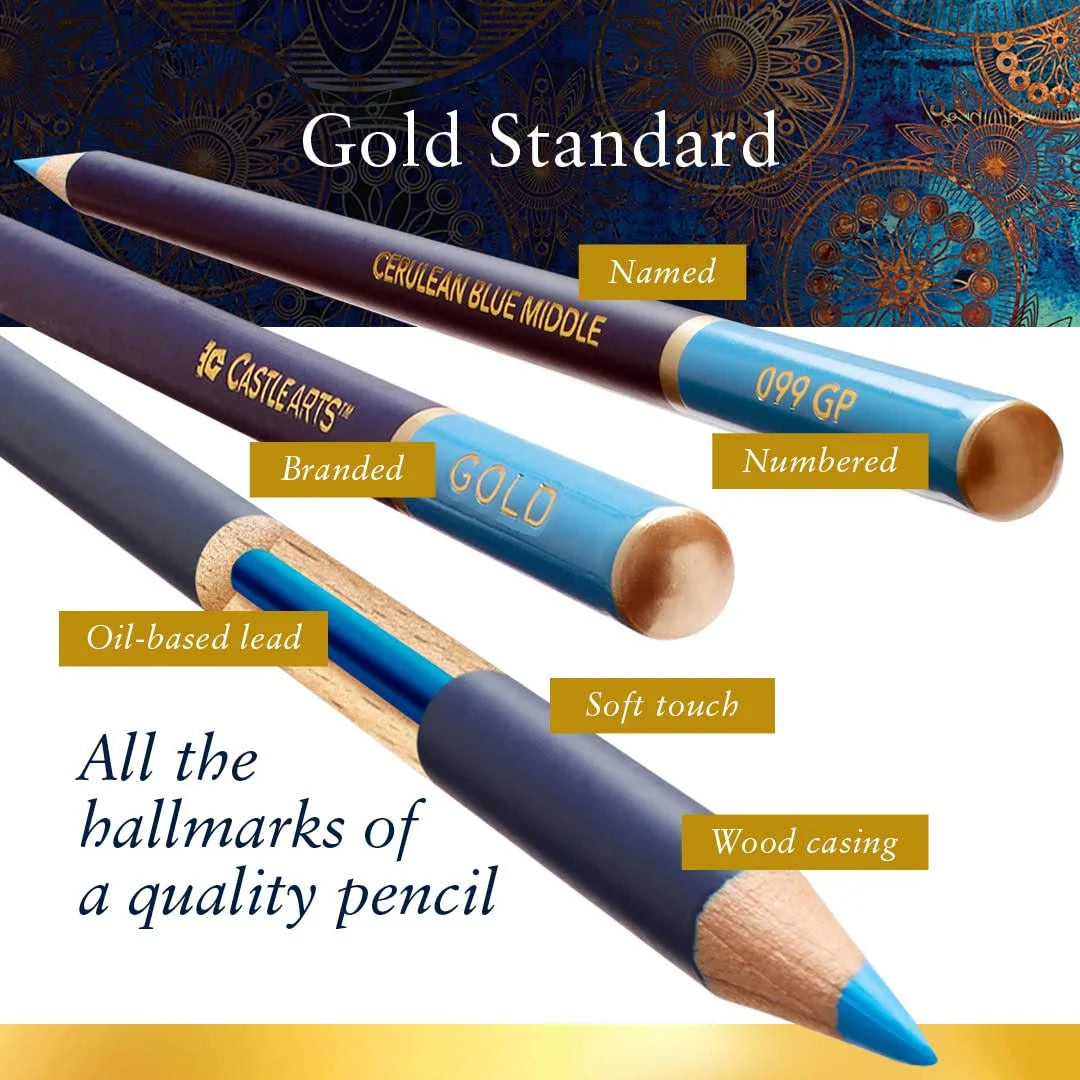 Gold Standard 72 Colored Pencils Tin Set