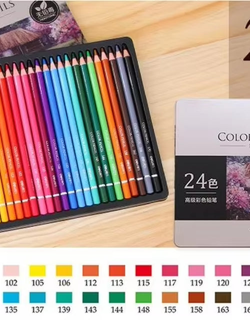 Load image into Gallery viewer, 24/36/48/72Color Oily Colored Pencil Set Oil Painting Painting Art Supplies for Writing Drawing Sketch Lapis Lazuli Art Supplies
