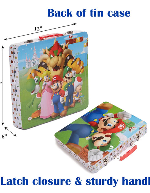 Load image into Gallery viewer, Super Mario Kids Art Kit with Carrying Tin Gel Pens Markers Stickers 500
