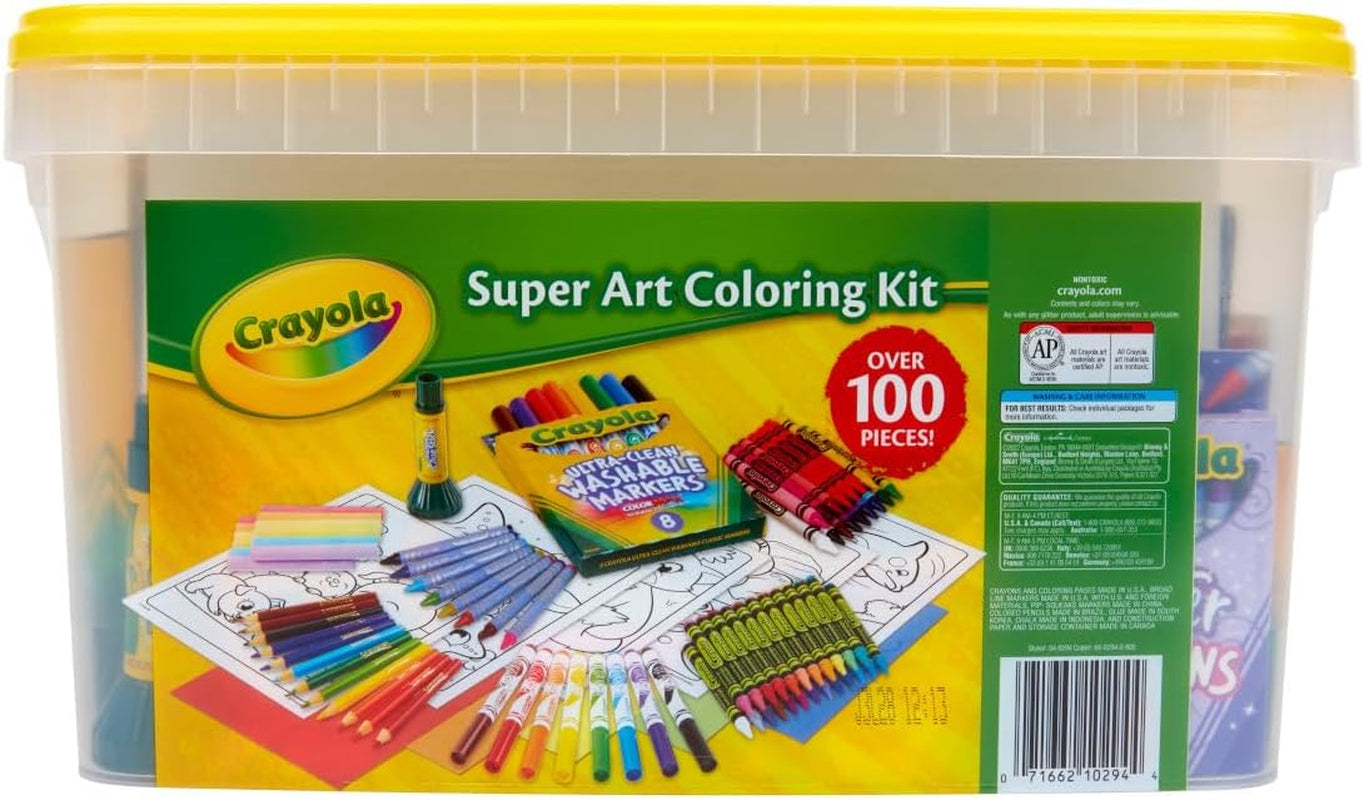 Super Art Coloring Kit (100+ Pcs), Arts & Crafts Set for Kids, Coloring Supplies, Arts & Crafts Set, Holiday Gifts for Kids [Amazon Exclusive]