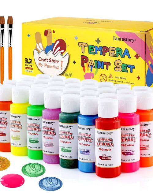 Load image into Gallery viewer, Tempera Paint Set 32 Colors (2Oz Each), Washable Paint
