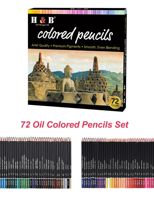 Load image into Gallery viewer, Oil Colored Pencils Set 72 Color Pre-Sharpened Color Sketch Pencils Art Supplies for Students Adults Artists Drawing Sketching Beginner
