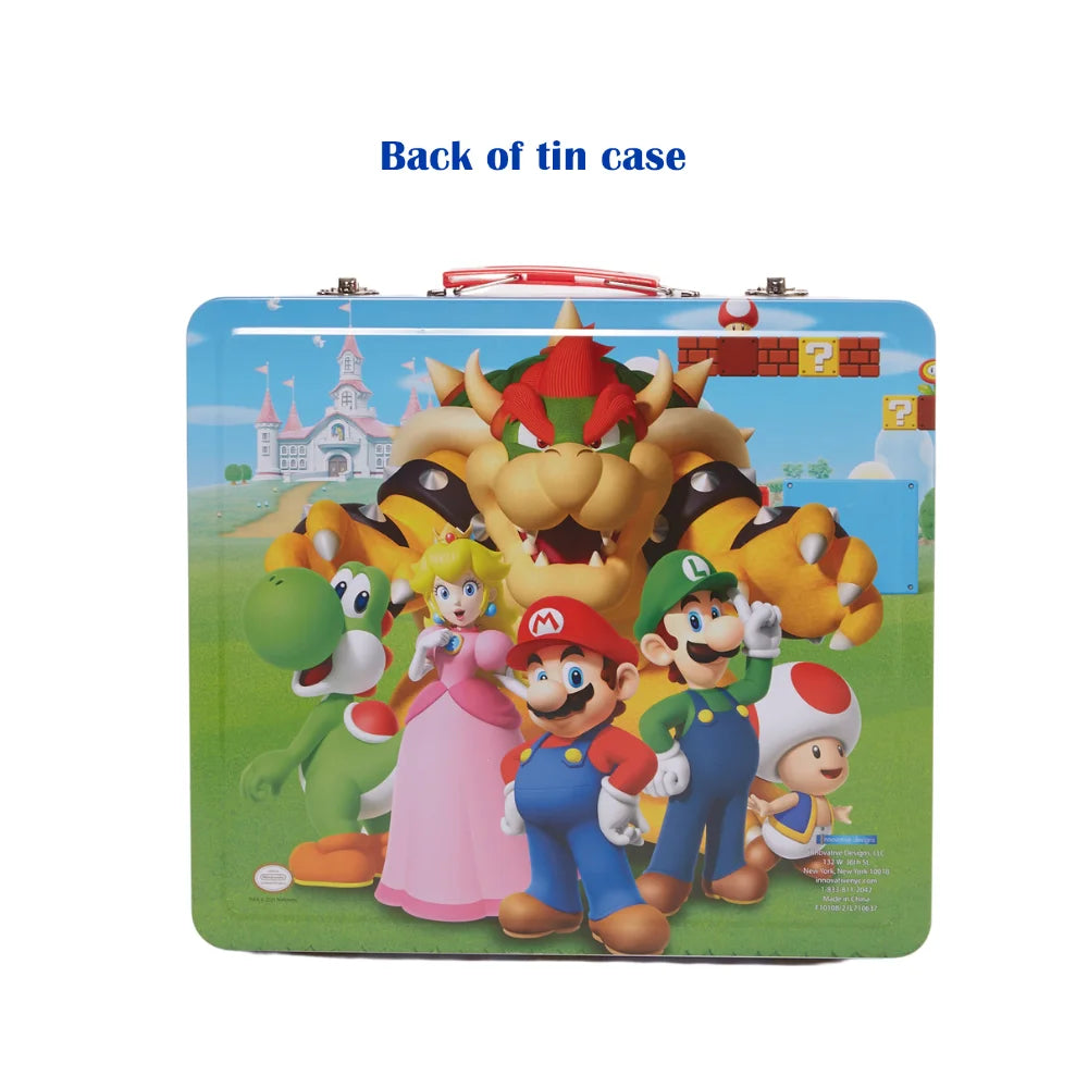 Super Mario Kids Art Kit with Carrying Tin Gel Pens Markers Stickers 500