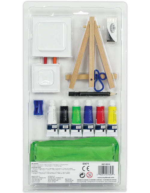 Load image into Gallery viewer, RSET-MS101 | Mini Acrylic Painting 16Pc Easel Art Set
