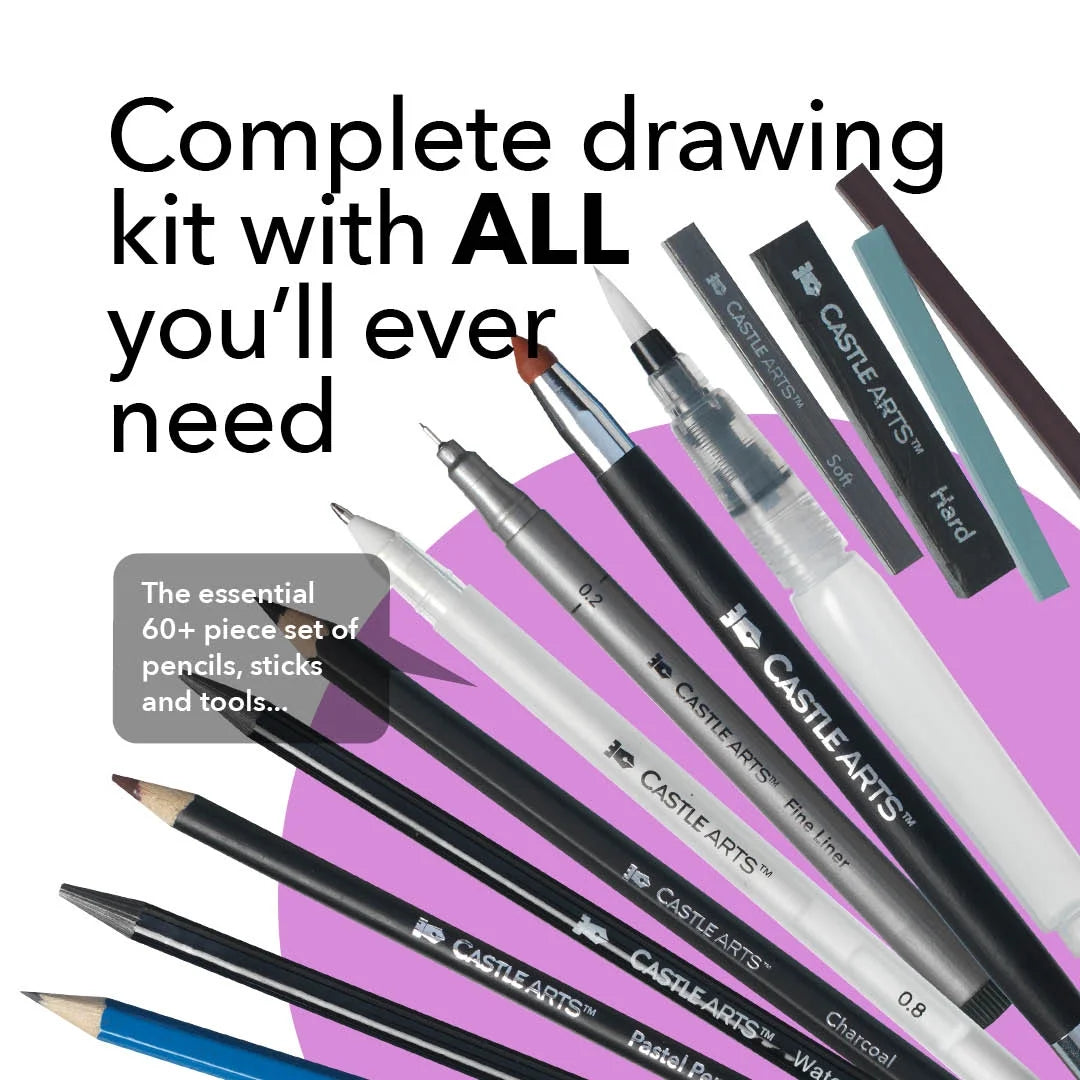 Drawing & Sketching Art Sets (60 Piece)