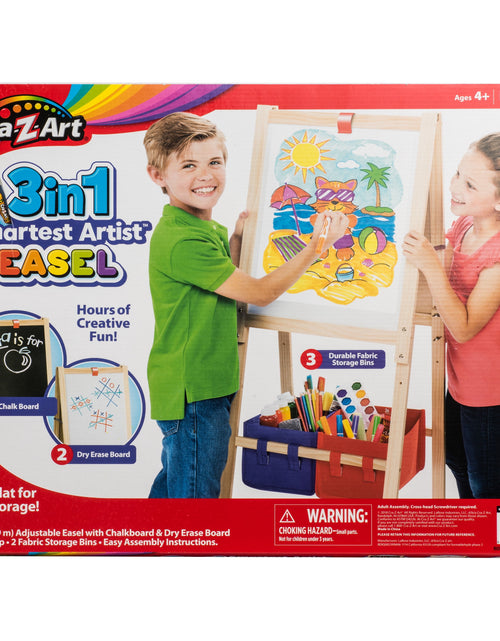 Load image into Gallery viewer, 37&quot;- 43&quot; Double-Sided Wood Children&#39;S Art Easel, Child Ages 4 and Up
