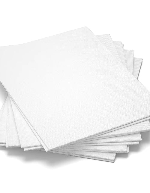 Load image into Gallery viewer, 6Pcs Canvas Panels, Gesso Primed White Blank Canvas for Painting - Cotton Art Supplies Canvas Board for Acrylic Paints
