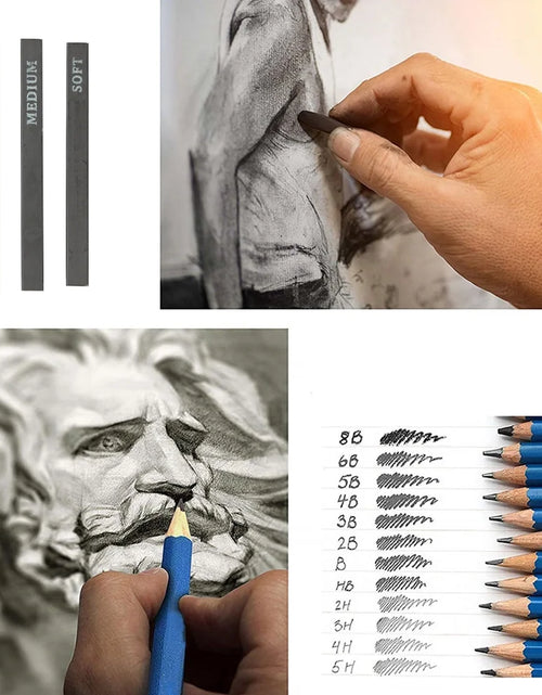 Load image into Gallery viewer, 51 Pcs Drawing Set Sketching Kit, Pro Art Supplies Wood Pencil Sketching Pencils Art Sketch Painting Supplies for Artists Beginners Adults
