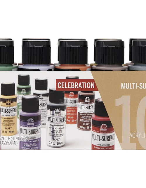 Load image into Gallery viewer, Multi-Surface Acrylic Craft Paint Set, Celebration, 20 Fl Oz, 10 Pc
