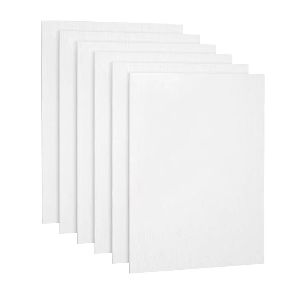 6Pcs Canvas Panels, Gesso Primed White Blank Canvas for Painting - Cotton Art Supplies Canvas Board for Acrylic Paints