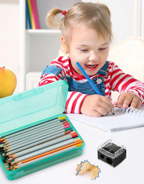 Load image into Gallery viewer, Plastic Pencil Cases with Snap-Tight Lid, Light Blue
