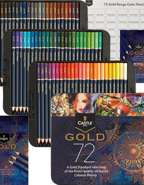 Load image into Gallery viewer, Gold Standard 72 Colored Pencils Tin Set
