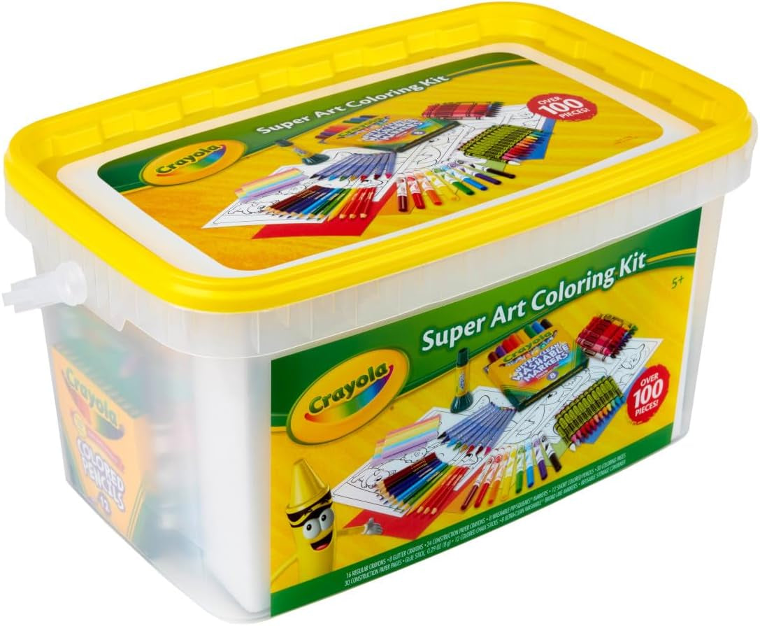 Super Art Coloring Kit (100+ Pcs), Arts & Crafts Set for Kids, Coloring Supplies, Arts & Crafts Set, Holiday Gifts for Kids [Amazon Exclusive]