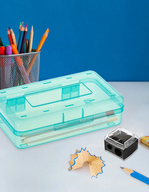 Load image into Gallery viewer, Plastic Pencil Cases with Snap-Tight Lid, Light Blue
