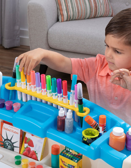 Load image into Gallery viewer, Deluxe Art Master Desk Plastic Kids Activity Center and Table
