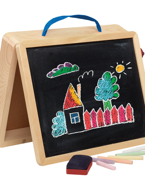 Load image into Gallery viewer, 5-In-1 Portable Wood Tabletop Art Easel with Chalkboard and Dry Erase Board
