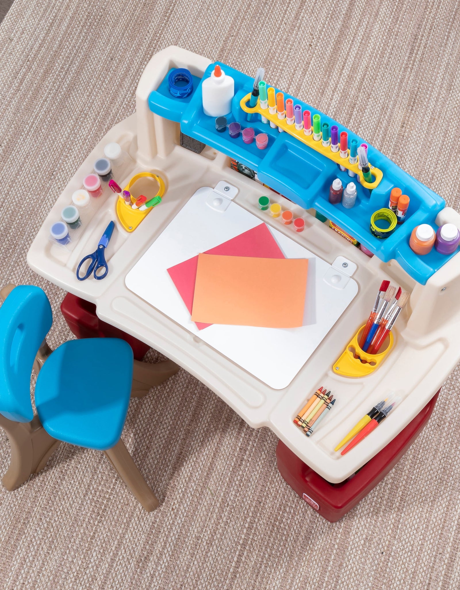 Deluxe Art Master Desk Plastic Kids Activity Center and Table