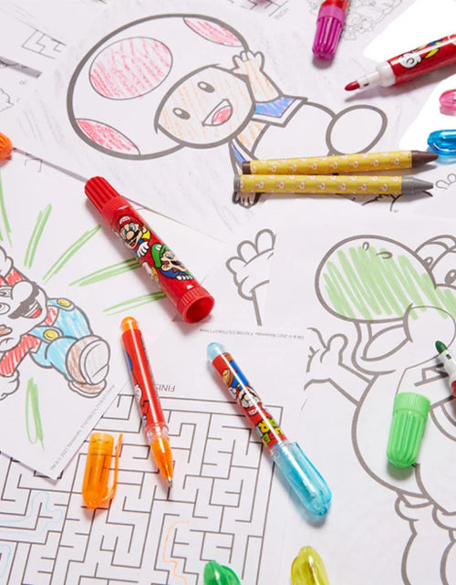 Load image into Gallery viewer, Super Mario Kids Art Kit with Carrying Tin Gel Pens Markers Stickers 500
