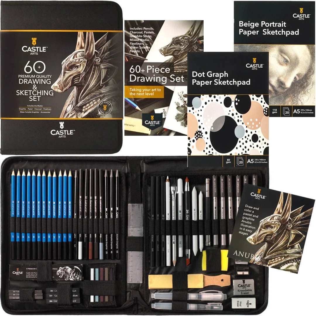 Drawing & Sketching Art Sets (60 Piece)